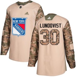 Herren New York Rangers Eishockey Trikot Henrik Lundqvist #30 Authentic Camo Veterans Day Practice